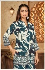 Rayon Discharge Print Kurti and Bottom Set - Image 4