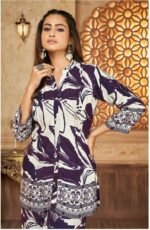 Rayon Discharge Print Kurti and Bottom Set - Image 3