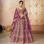 Radiant Purple Banarasi Silk Bridal Lehenga – Royal Grandeur Elegance in Every Thread for Your Special Day