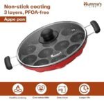 Non-Stick 12 Cavity Appam Patra with Glass Lid - Image 2