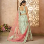 Surprising Green Zari Weaving Silk Wedding Lehenga Choli with Dupatta - Image 3