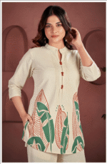 Cotton Flex Print Kurti and Bottom Set - Image 3